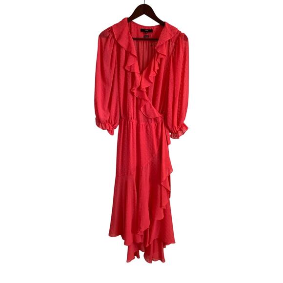 ICONS Objects of Devotion Cha Cha Wrap Dress Medium Pink NEW - Picture 2 of 7